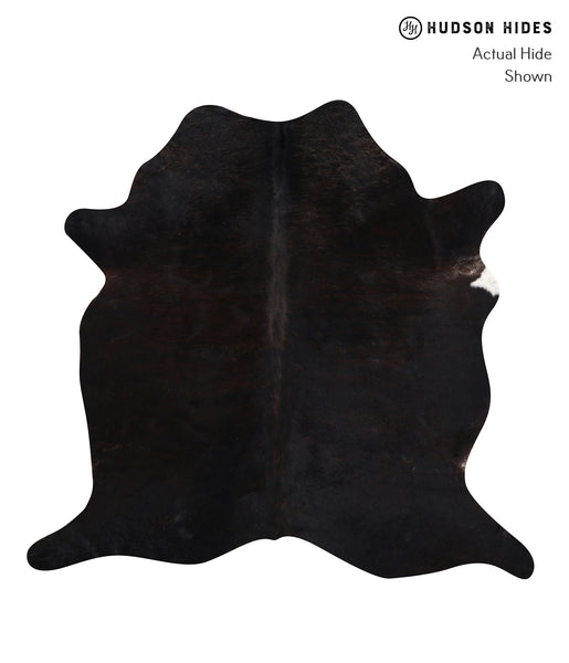 Solid Black Cowhide Rug #A12016