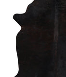 Solid Black Cowhide Rug #A12016