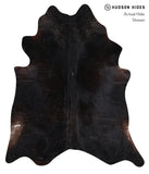 Solid Black Cowhide Rug #A12033