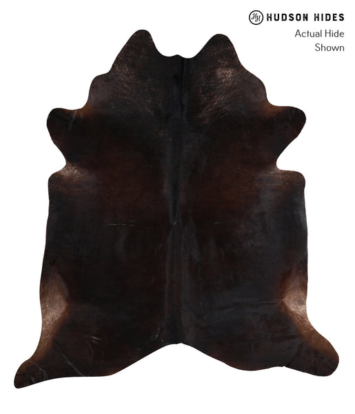 Solid Black Cowhide Rug #A12036