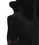 Solid Black Cowhide Rug #A12106