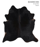 Solid Black Cowhide Rug #A12124