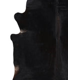 Solid Black Cowhide Rug #A12124