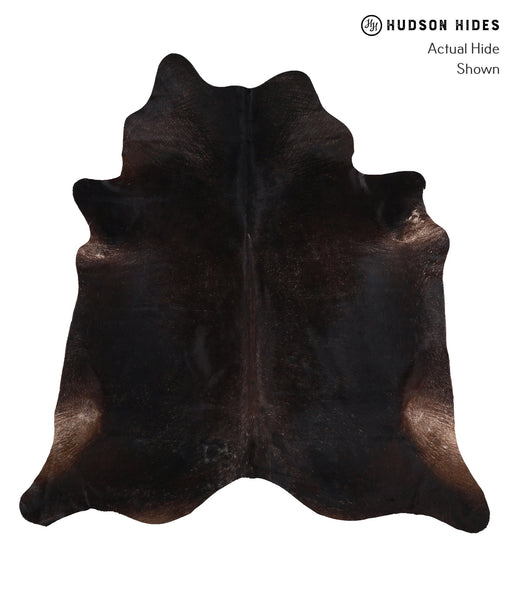 Solid Black Cowhide Rug #A12125