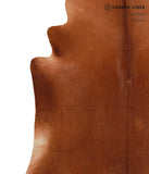Solid Brown Cowhide Rug #A12136