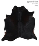 Solid Black Cowhide Rug #A12153