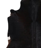 Solid Black Cowhide Rug #A12153