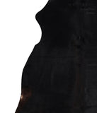 Solid Black Cowhide Rug #A12173