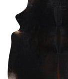 Solid Black Cowhide Rug #A12175