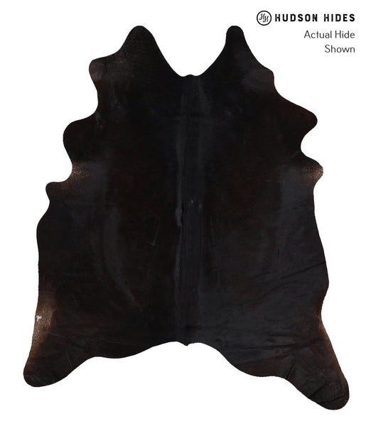 Solid Black Cowhide Rug #A12177