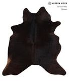 Solid Black Cowhide Rug #A12182