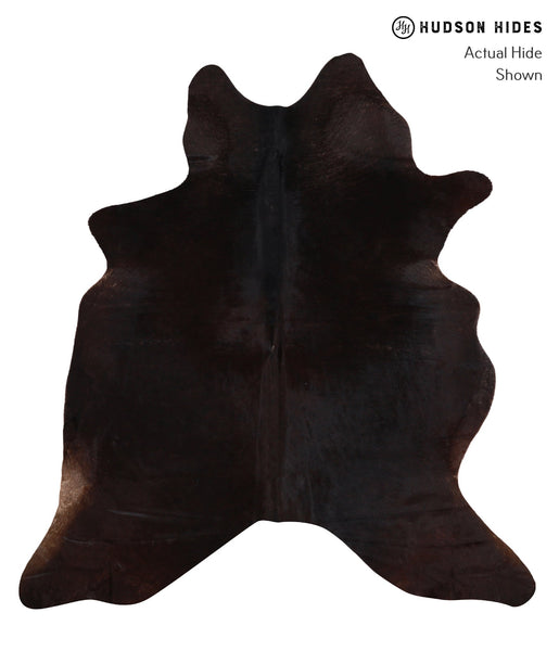 Solid Black Cowhide Rug #A12182