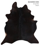 Solid Black Cowhide Rug #A12184
