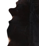Solid Black Cowhide Rug #A12184