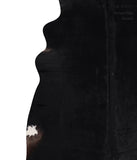 Solid Black Cowhide Rug #A12186