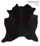 Solid Black Cowhide Rug #A12194