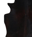 Solid Black Cowhide Rug #A12194