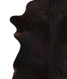 Solid Black Cowhide Rug #A12206
