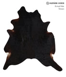 Solid Black Cowhide Rug #A12212