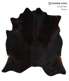 Solid Black Cowhide Rug #A12228