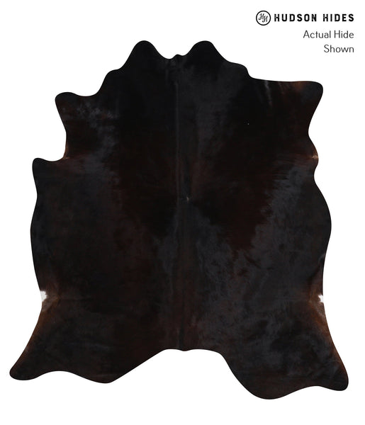 Solid Black Cowhide Rug #A12228