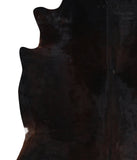 Solid Black Cowhide Rug #A12228