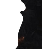 Solid Black Cowhide Rug #A12237