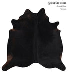 Solid Black Cowhide Rug #A12241