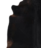 Solid Black Cowhide Rug #A12241