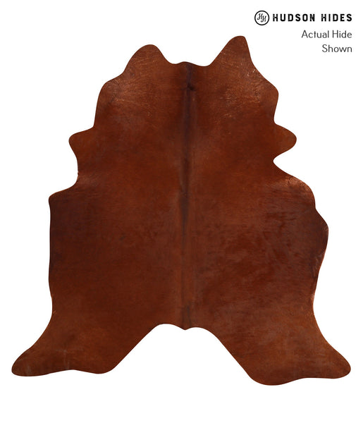 Solid Brown Cowhide Rug #A12246