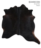 Solid Black Cowhide Rug #A12259