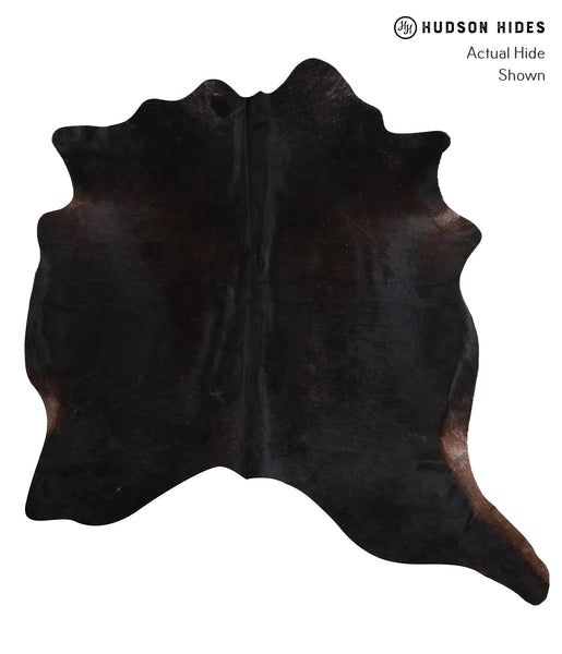 Solid Black Cowhide Rug #A12259