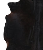 Solid Black Cowhide Rug #A12259