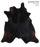 Solid Black Cowhide Rug #A12272