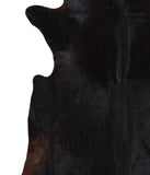Solid Black Cowhide Rug #A12272