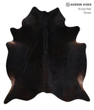 Solid Black Cowhide Rug #A12279