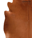 Solid Brown Cowhide Rug #A12304
