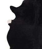 Solid Black Cowhide Rug #A12306