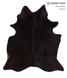 Solid Black Cowhide Rug #A12313