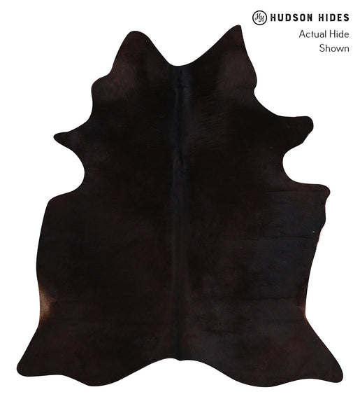 Solid Black Cowhide Rug #A12313