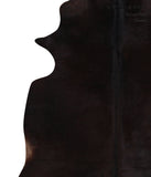 Solid Black Cowhide Rug #A12313
