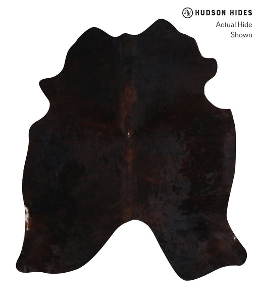 Solid Black Cowhide Rug #A12327