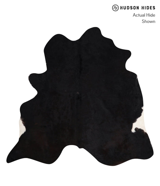 Solid Black Cowhide Rug #A12335