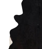 Solid Black Cowhide Rug #A12335