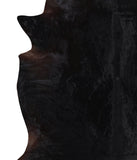 Solid Black Cowhide Rug #A12352