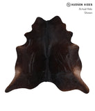 Solid Black Cowhide Rug #A12357