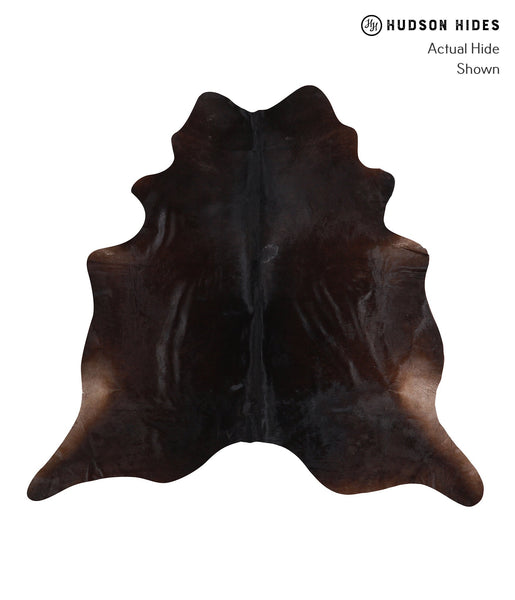 Solid Black Cowhide Rug #A12357