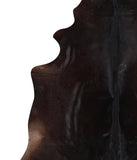 Solid Black Cowhide Rug #A12357