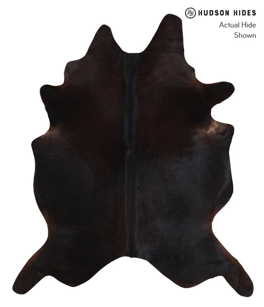 Solid Black Cowhide Rug #A12377