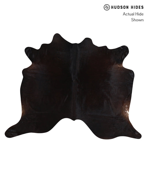 Solid Black Cowhide Rug #A12395
